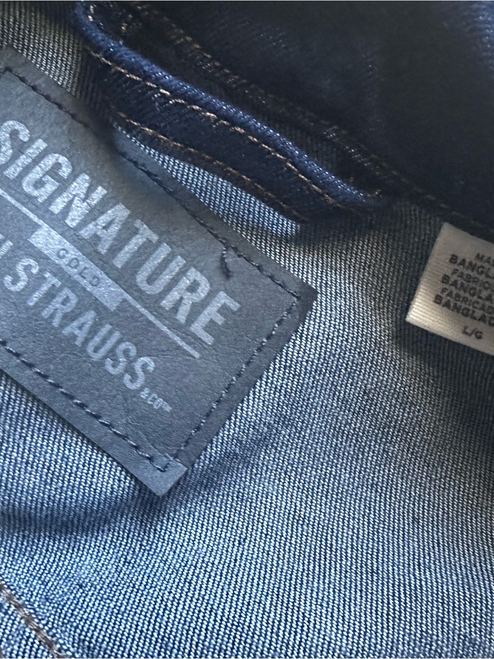 Signature Levi Strauss Men's Dark Blue Denim Jacket - Picture 3 of 5